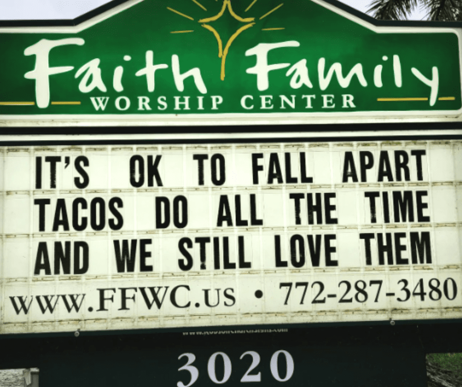 It's OK to fall apart. Tacos do all the time, and we still love them.