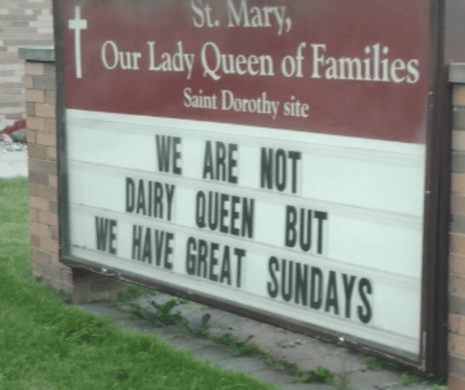 We are not Dairy Queen, but we have some great Sundays.